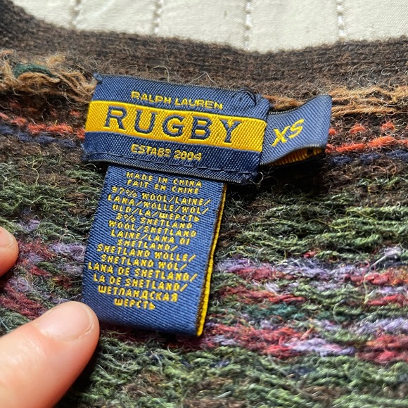 Ralph Lauren Shetland Wool Fair Isle Sweater Vest XS | Heritage Academia Knit - Picture 3 of 9